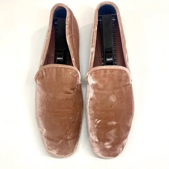 Vince Women Bray Velvet Smoking Slippers Flats Loafers Blush Pink Shoe sz 7.5 - Picture 5 of 17